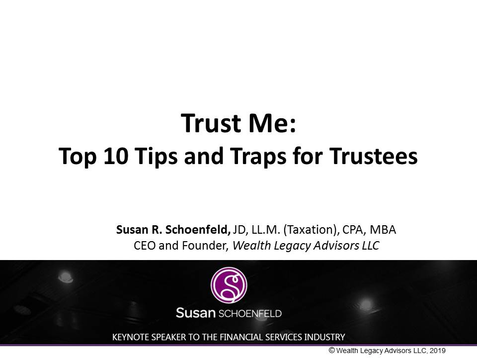 TOP 10 TIPS AND TRAPS FOR TRUSTEES